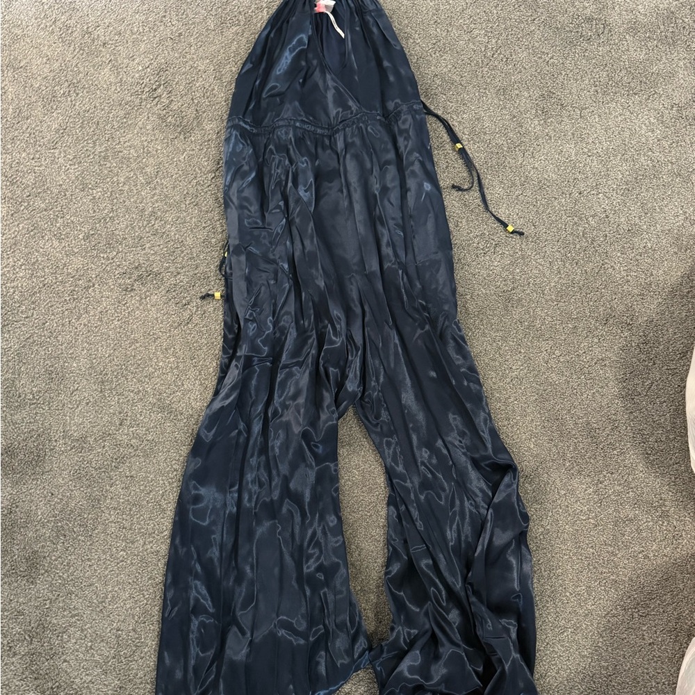 Free People Navy Blue Jumpsuit
